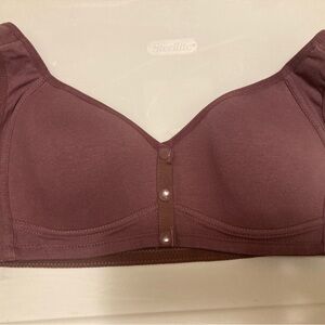 Women's Purple Wireless Front-Closure Bra